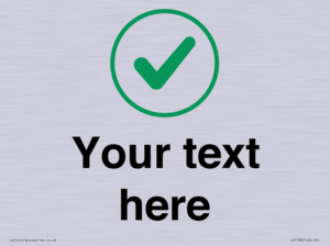 IV7138: Custom plain background, green tick in circle sign