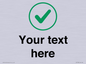IV7138: Custom plain background, green tick in circle sign