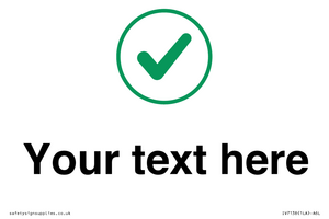 IV7138: Custom plain background, green tick in circle sign