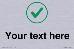 IV7138: Custom plain background, green tick in circle sign