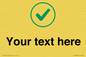 IV7138: Custom plain background, green tick in circle sign