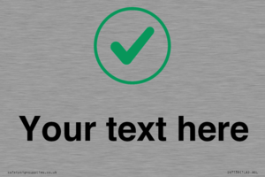 IV7138: Custom plain background, green tick in circle sign