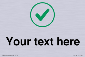 IV7138: Custom plain background, green tick in circle sign