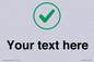 IV7138: Custom plain background, green tick in circle sign