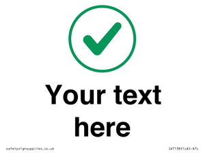 IV7138: Custom plain background, green tick in circle sign