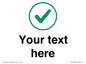 IV7138: Custom plain background, green tick in circle sign