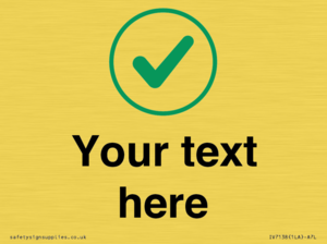 IV7138: Custom plain background, green tick in circle sign