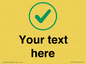 IV7138: Custom plain background, green tick in circle sign