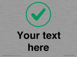 IV7138: Custom plain background, green tick in circle sign