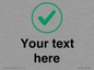 IV7138: Custom plain background, green tick in circle sign