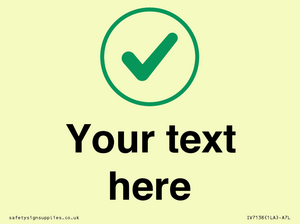 IV7138: Custom plain background, green tick in circle sign