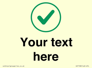 IV7138: Custom plain background, green tick in circle sign