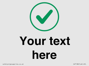 IV7138: Custom plain background, green tick in circle sign