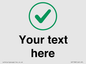 IV7138: Custom plain background, green tick in circle sign