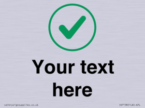IV7138: Custom plain background, green tick in circle sign