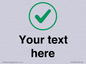 IV7138: Custom plain background, green tick in circle sign
