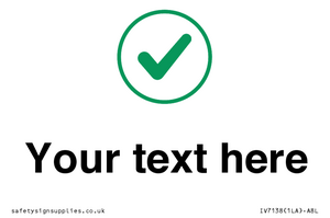 IV7138: Custom plain background, green tick in circle sign