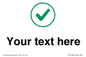 IV7138: Custom plain background, green tick in circle sign