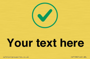 IV7138: Custom plain background, green tick in circle sign