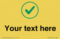 IV7138: Custom plain background, green tick in circle sign