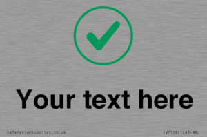 IV7138: Custom plain background, green tick in circle sign