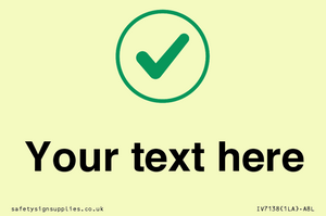 IV7138: Custom plain background, green tick in circle sign