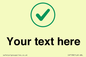 IV7138: Custom plain background, green tick in circle sign