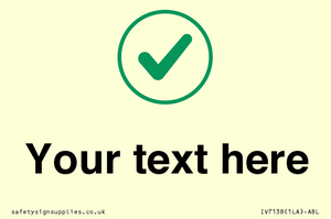 IV7138: Custom plain background, green tick in circle sign
