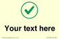 IV7138: Custom plain background, green tick in circle sign
