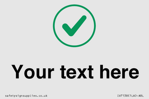 IV7138: Custom plain background, green tick in circle sign