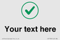 IV7138: Custom plain background, green tick in circle sign