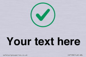 IV7138: Custom plain background, green tick in circle sign