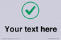 IV7138: Custom plain background, green tick in circle sign