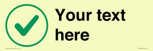 IV7138: Custom plain background, green tick in circle sign