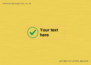 IV7138: Custom plain background, green tick in circle sign