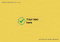 IV7138: Custom plain background, green tick in circle sign