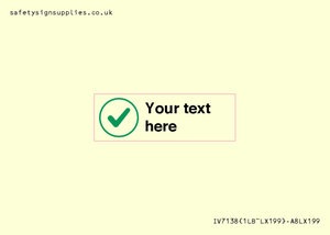IV7138: Custom plain background, green tick in circle sign