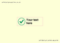 IV7138: Custom plain background, green tick in circle sign