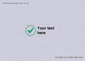 IV7138: Custom plain background, green tick in circle sign