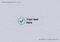 IV7138: Custom plain background, green tick in circle sign