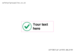IV7138: Custom plain background, green tick in circle sign