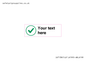 IV7138: Custom plain background, green tick in circle sign