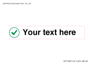 IV7138: Custom plain background, green tick in circle sign
