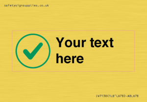 IV7138: Custom plain background, green tick in circle sign