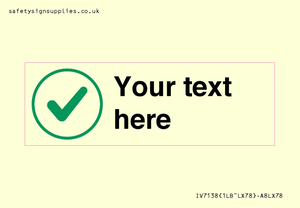 IV7138: Custom plain background, green tick in circle sign