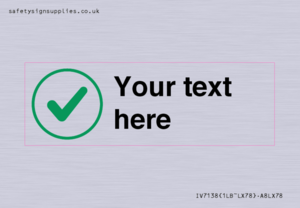 IV7138: Custom plain background, green tick in circle sign