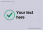 IV7138: Custom plain background, green tick in circle sign