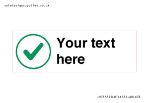 IV7138: Custom plain background, green tick in circle sign