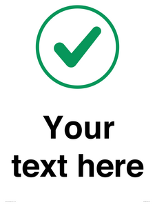 IV7138: Custom plain background, green tick in circle sign