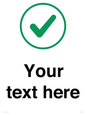 IV7138: Custom plain background, green tick in circle sign